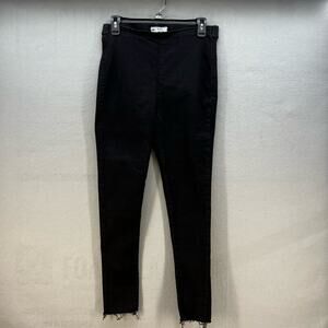 Free People Jeans Women's W29 Black Jeggings Raw Hem Preppy Normcore Skater